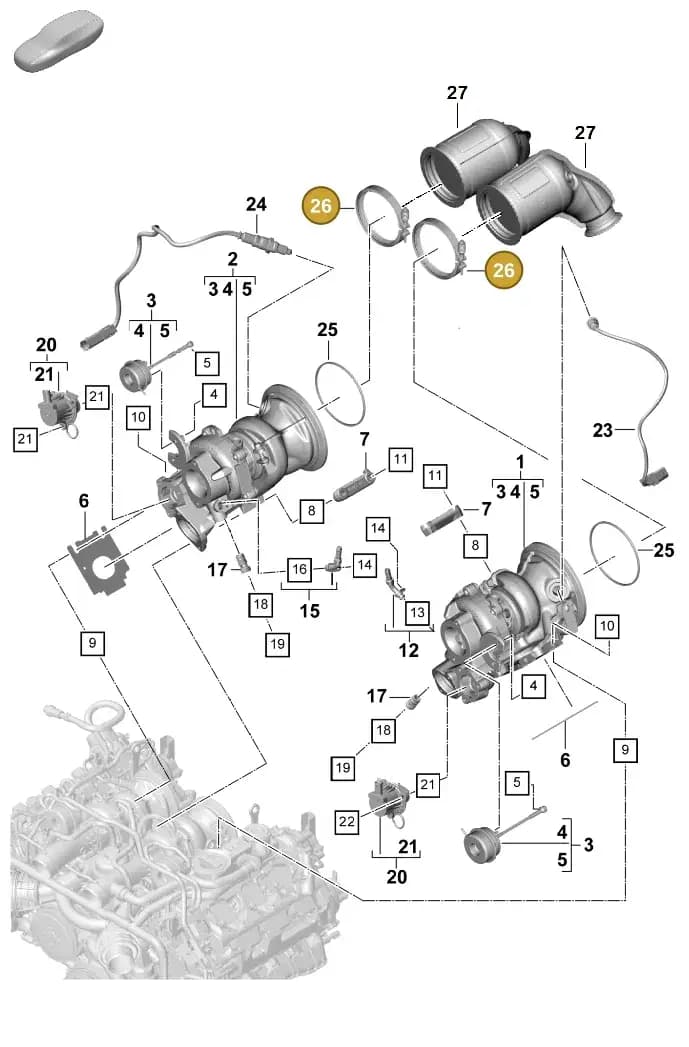 PAB25372500 — Porsche Panamera (2020-2023) diagram p58202010, position 26