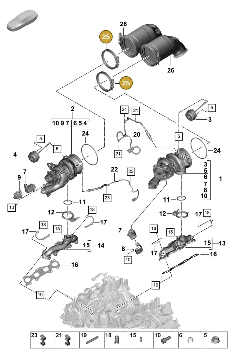 PAB25372500 — Porsche Panamera (2020-2023) diagram p58202000, position 25