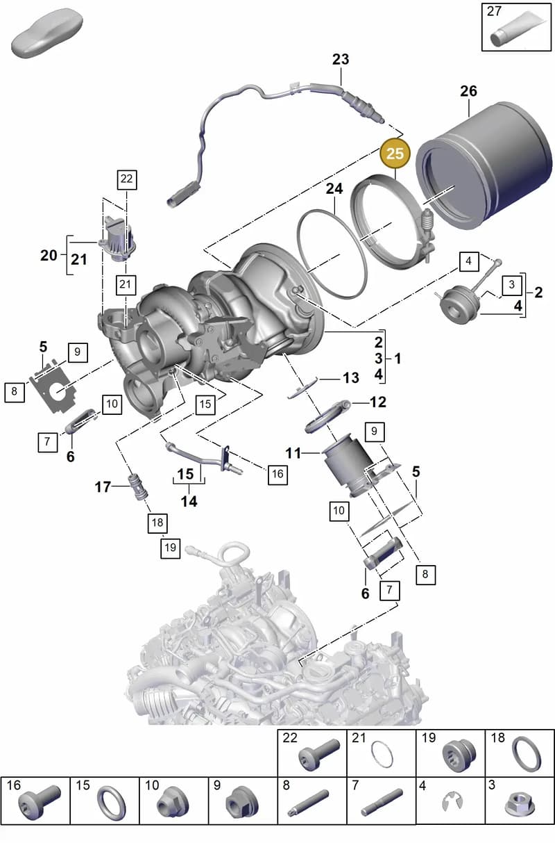 PAB253725B — Porsche Cayenne Coupe (2023-2023) diagram p60202010, position 25