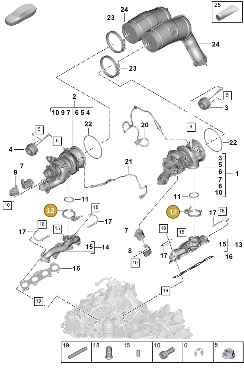 PAB253725C — Porsche Cayenne Coupe (2023-2023) diagram p60202020, position 12