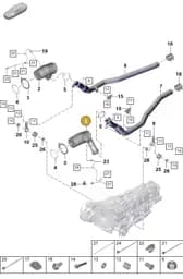 PAB254202X Porsche Exhaust Pipe with Catalyst
