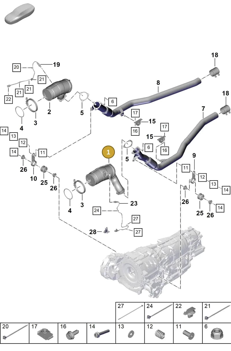 PAB254202X — Porsche Cayenne Coupe (2023-2023) diagram p60202250, position 1