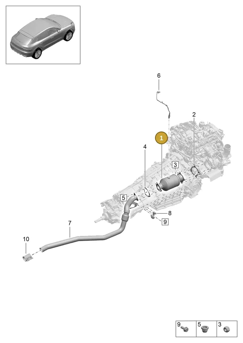 PAB254252B — Porsche Macan (2018-2022) diagram p52000151, position 1