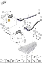 PAB254252X Porsche Exhaust Pipe with Catalyst
