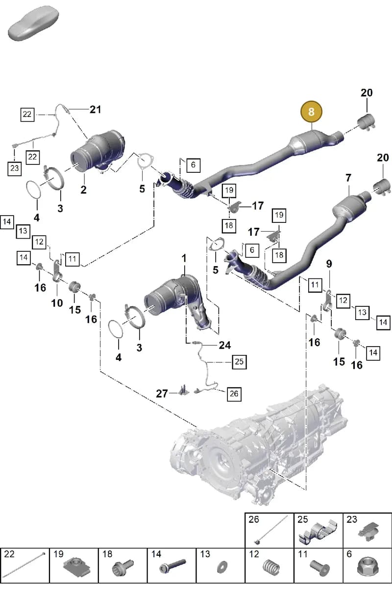 PAB254454X — Porsche Cayenne Coupe (2023-2023) diagram p60202280, position 8