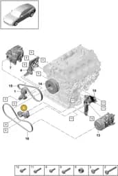 PAB260938 Porsche Belt Tensioner Damper