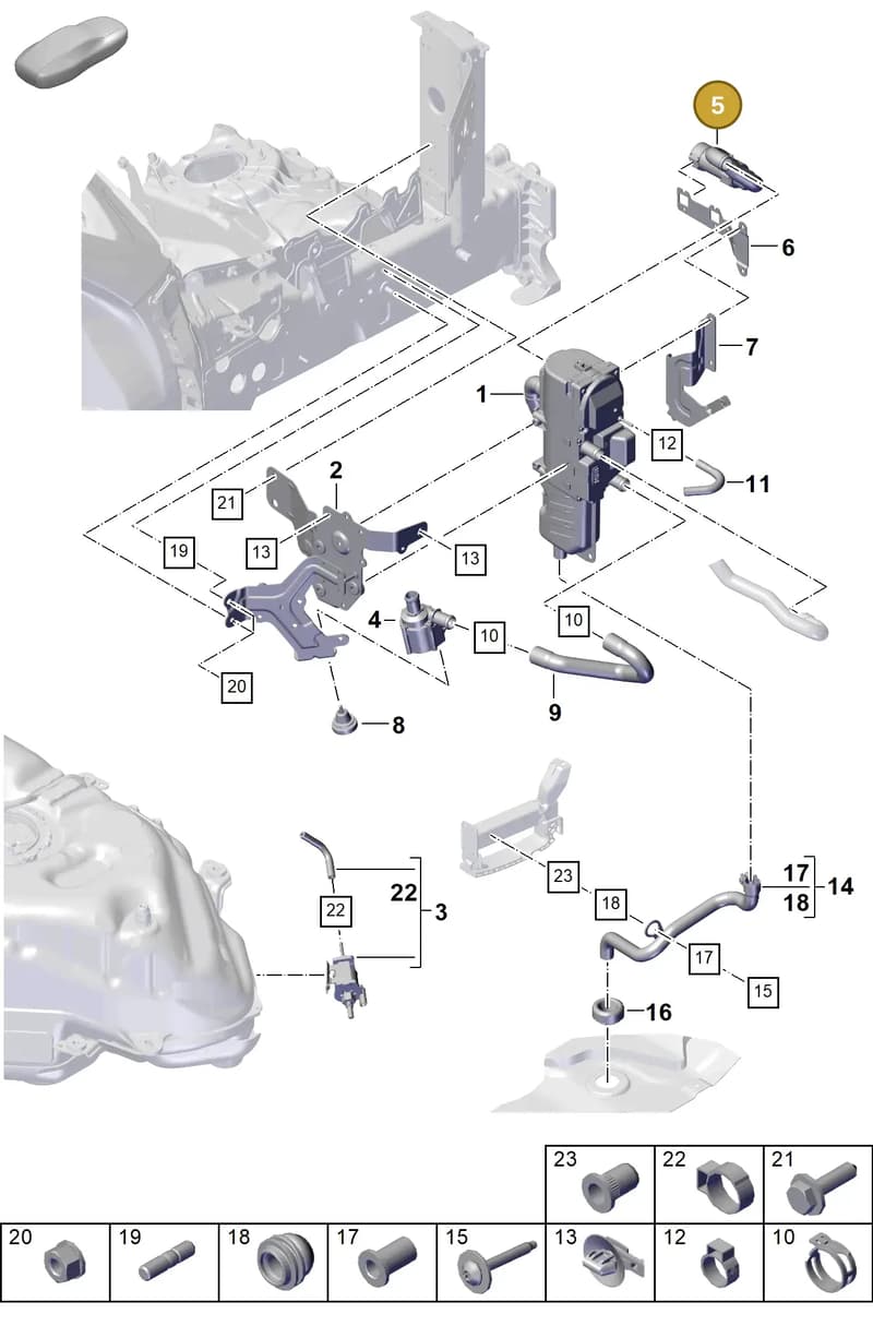 PAB261225A — Porsche Cayenne Coupe (2023-2023) diagram p60813800, position 5