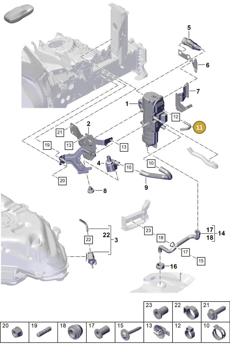 PAB26123800 — Porsche Cayenne Coupe (2023-2023) diagram p60813800, position 11