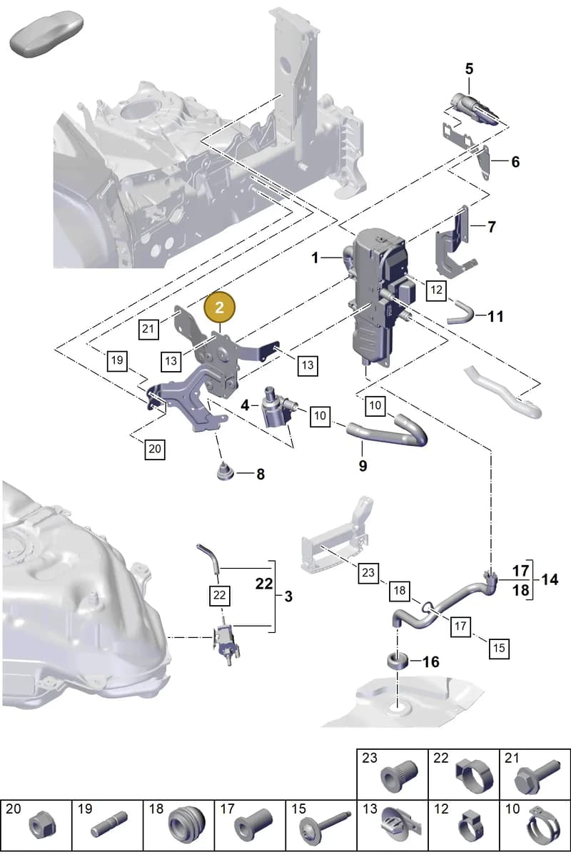 PAB26533500 — Porsche Cayenne Coupe (2023-2023) diagram p60813800, position 2