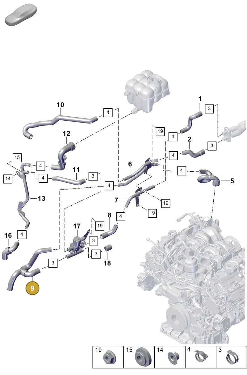 PAB26534710 — Porsche Cayenne Coupe (2023-2023) diagram p60813250, position 9