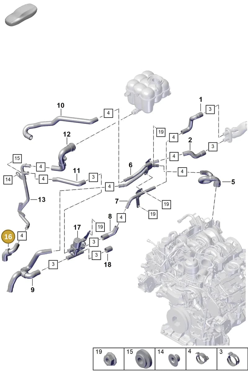 PAB265374A — Porsche Cayenne Coupe (2023-2023) diagram p60813250, position 16