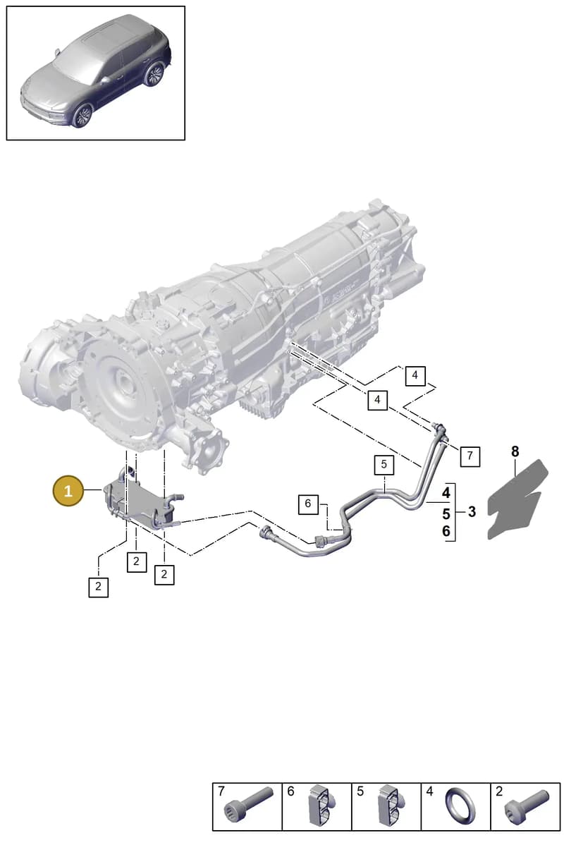 PAB317021 — Porsche Cayenne (2017-2023) diagram p51360020, position 1