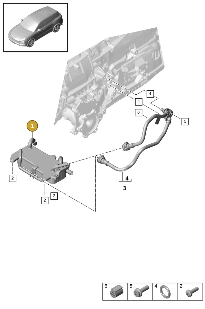 PAB31702100 — Porsche Cayenne (2017-2023) diagram p51360000, position 1