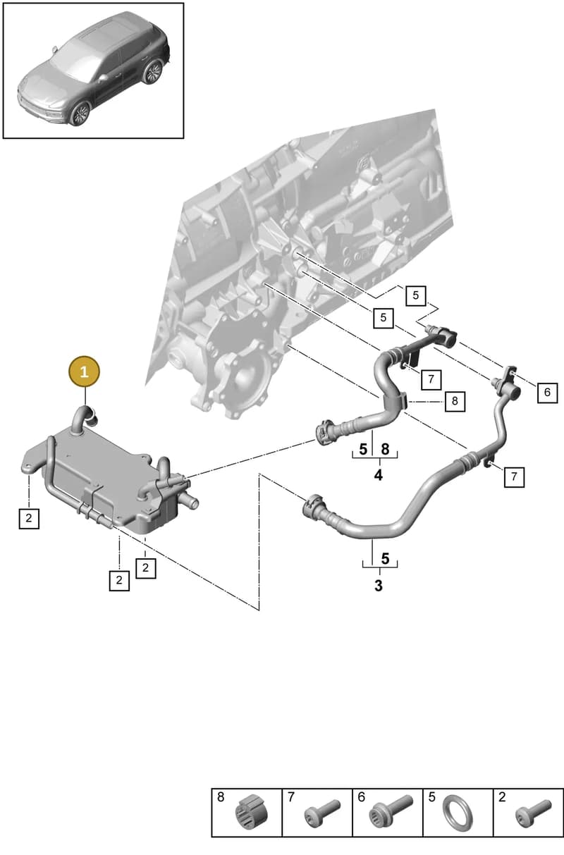 PAB31702100 — Porsche Cayenne (2017-2023) diagram p51360010, position 1