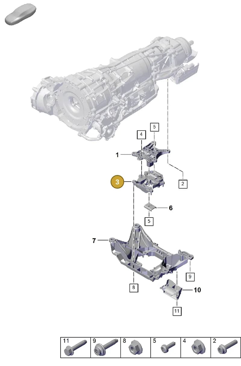 PAB399153B — Porsche Cayenne Coupe (2023-2023) diagram p60306030, position 3