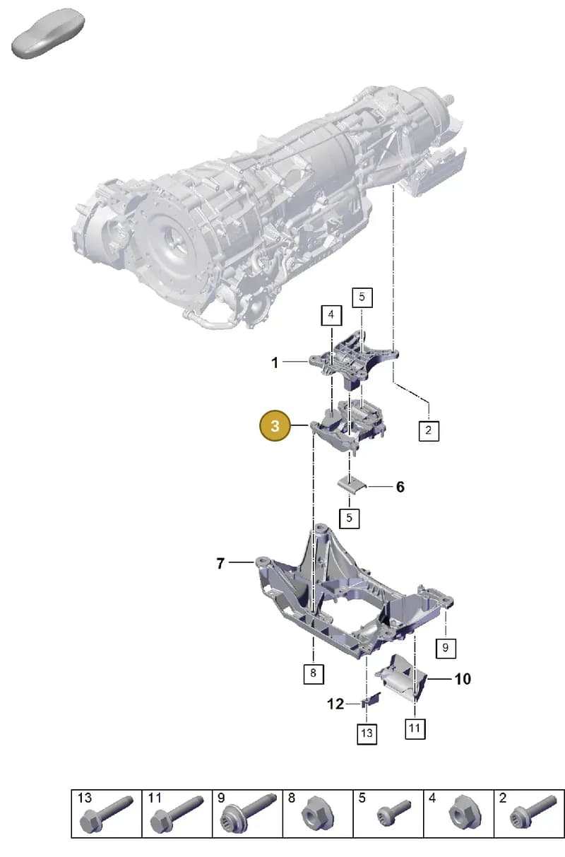 PAB399153B — Porsche Cayenne Coupe (2023-2023) diagram p60306010, position 3