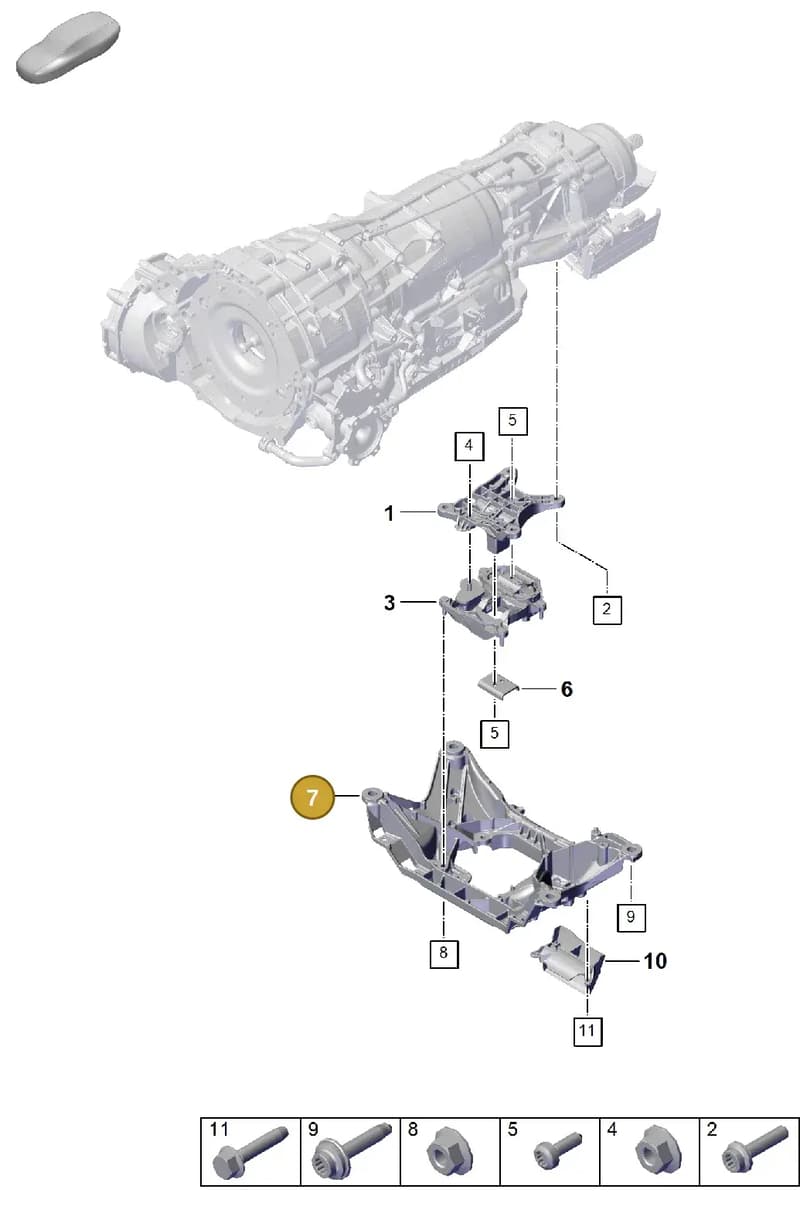 PAB399263B — Porsche Cayenne Coupe (2023-2023) diagram p60306030, position 7