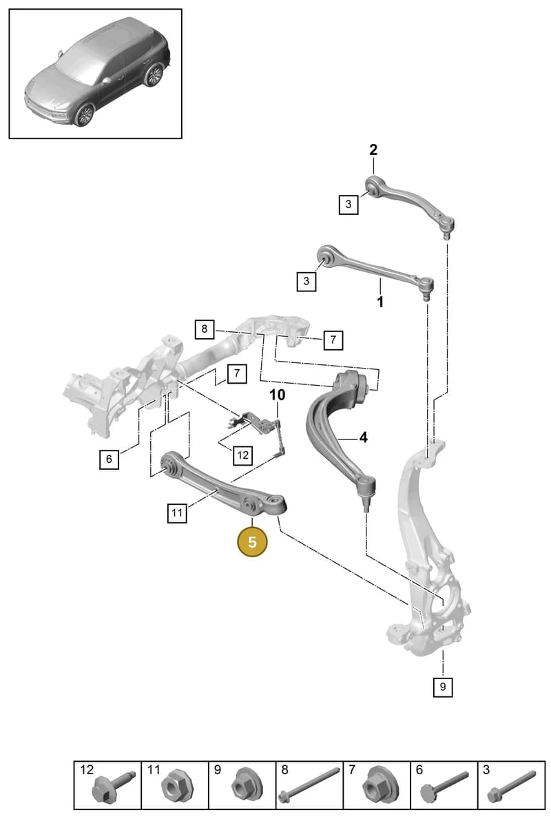 PAB407151 — Porsche Cayenne (2017-2023) diagram p51401010, position 5