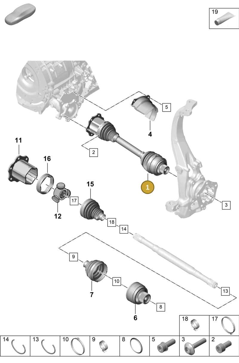 PAB407271F — Porsche Cayenne Coupe (2023-2023) diagram p60401100, position 1