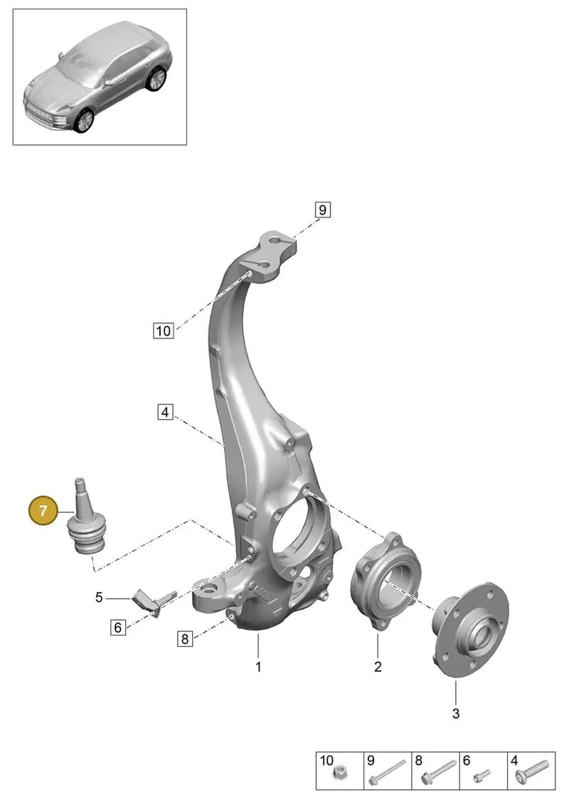 PAB407689 — Porsche Macan (2018-2022) diagram p52401020, position 7