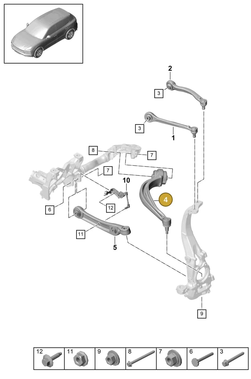 PAB407693 — Porsche Cayenne (2017-2023) diagram p51401010, position 4