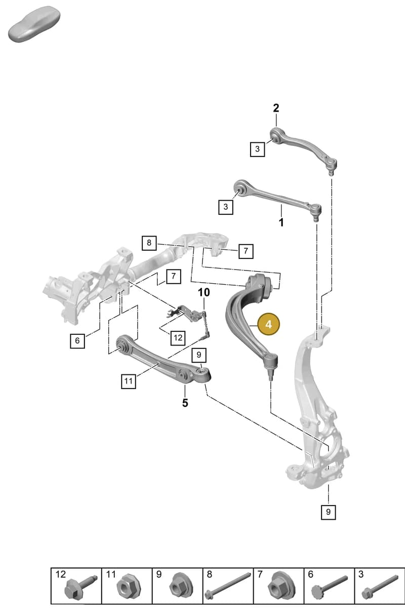 PAB407694 — Porsche Cayenne Coupe (2023-2023) diagram p60401050, position 4