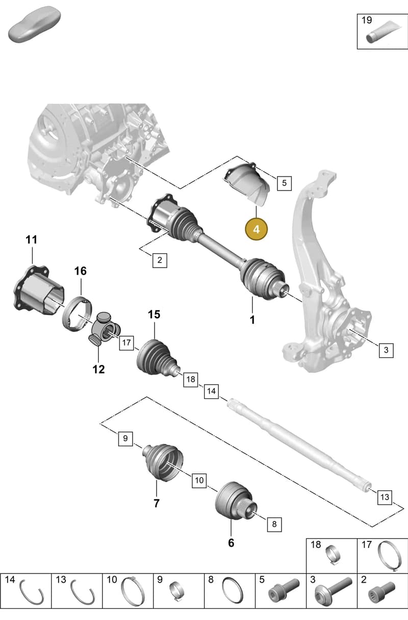 PAB407720A — Porsche Cayenne Coupe (2023-2023) diagram p60401100, position 4