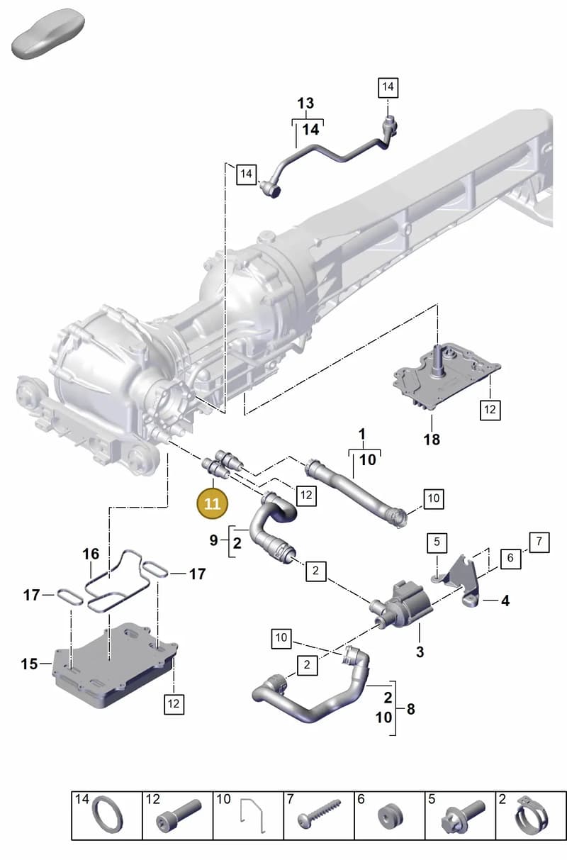 PAB409089A — Porsche 911 (2024-2025) diagram p63304110, position 11