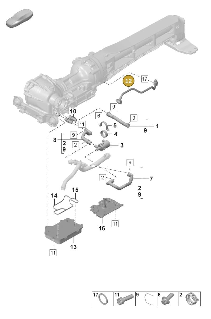 PAB409098 — Porsche 911 (2020-2022) diagram p53304110, position 12