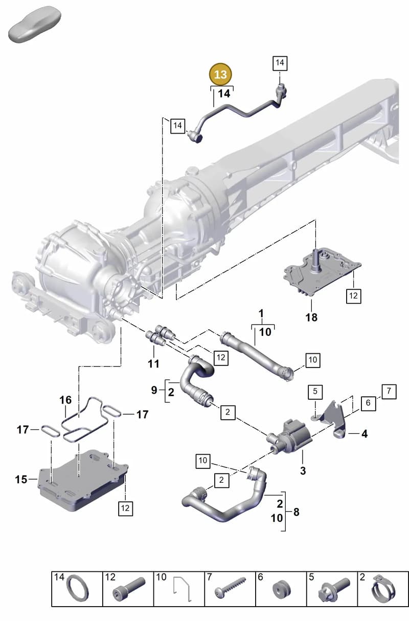 PAB409098 — Porsche 911 (2024-2025) diagram p63304110, position 13
