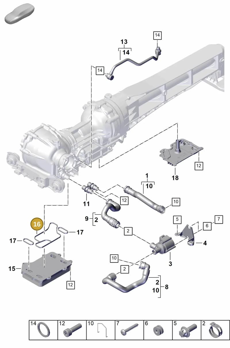 PAB409539 — Porsche 911 (2024-2025) diagram p63304110, position 16