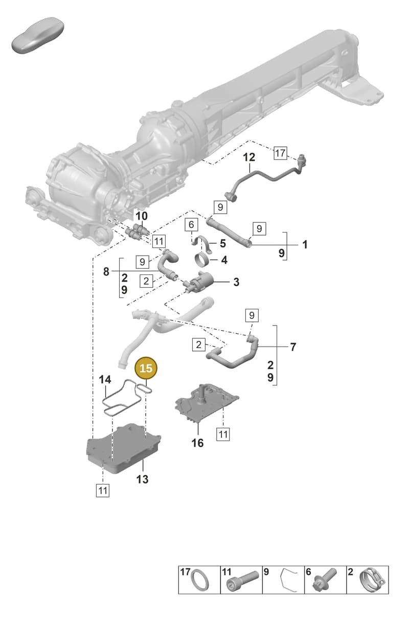 PAB409597 — Porsche 911 (2020-2022) diagram p53304110, position 15