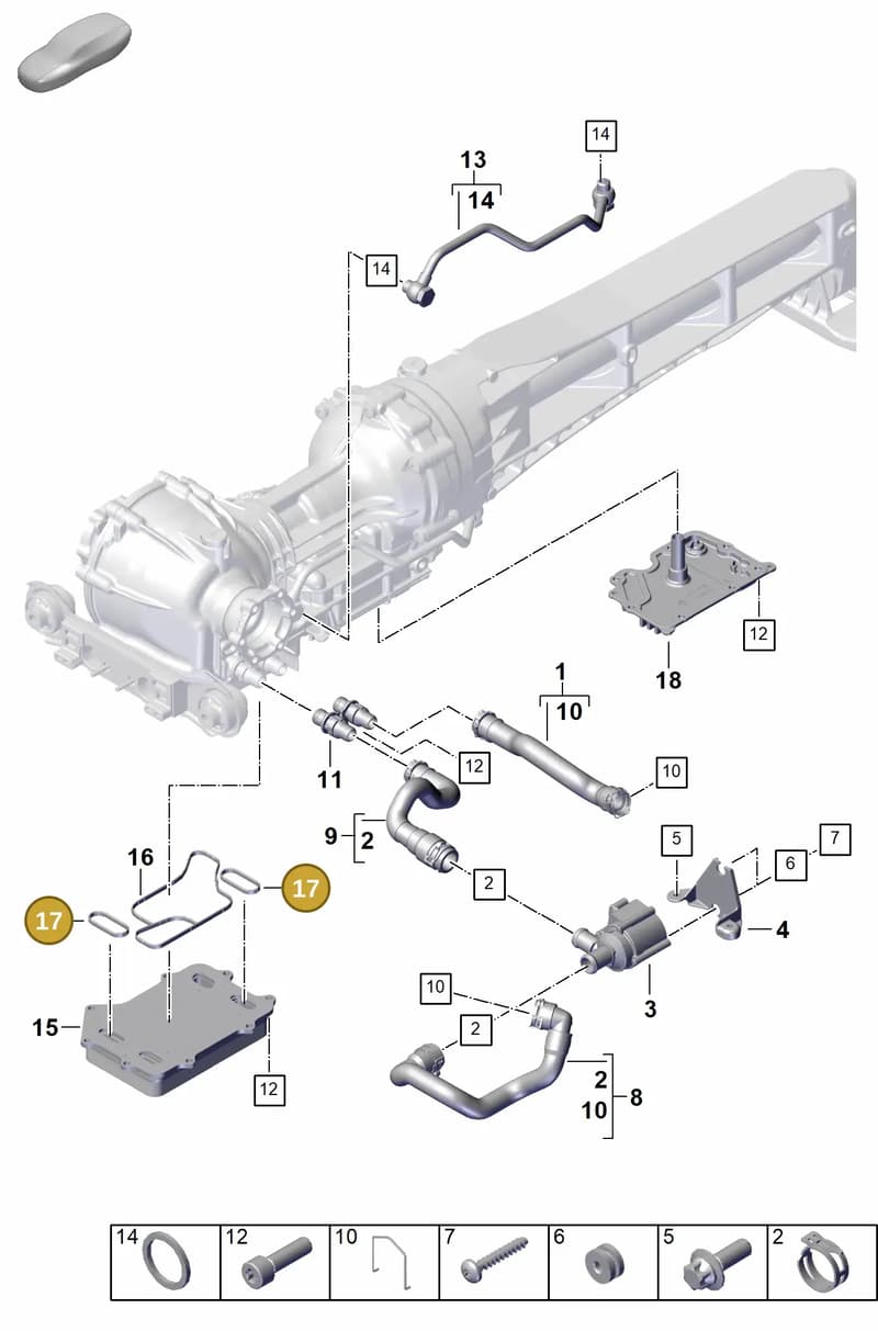 PAB409597 — Porsche 911 (2024-2025) diagram p63304110, position 17