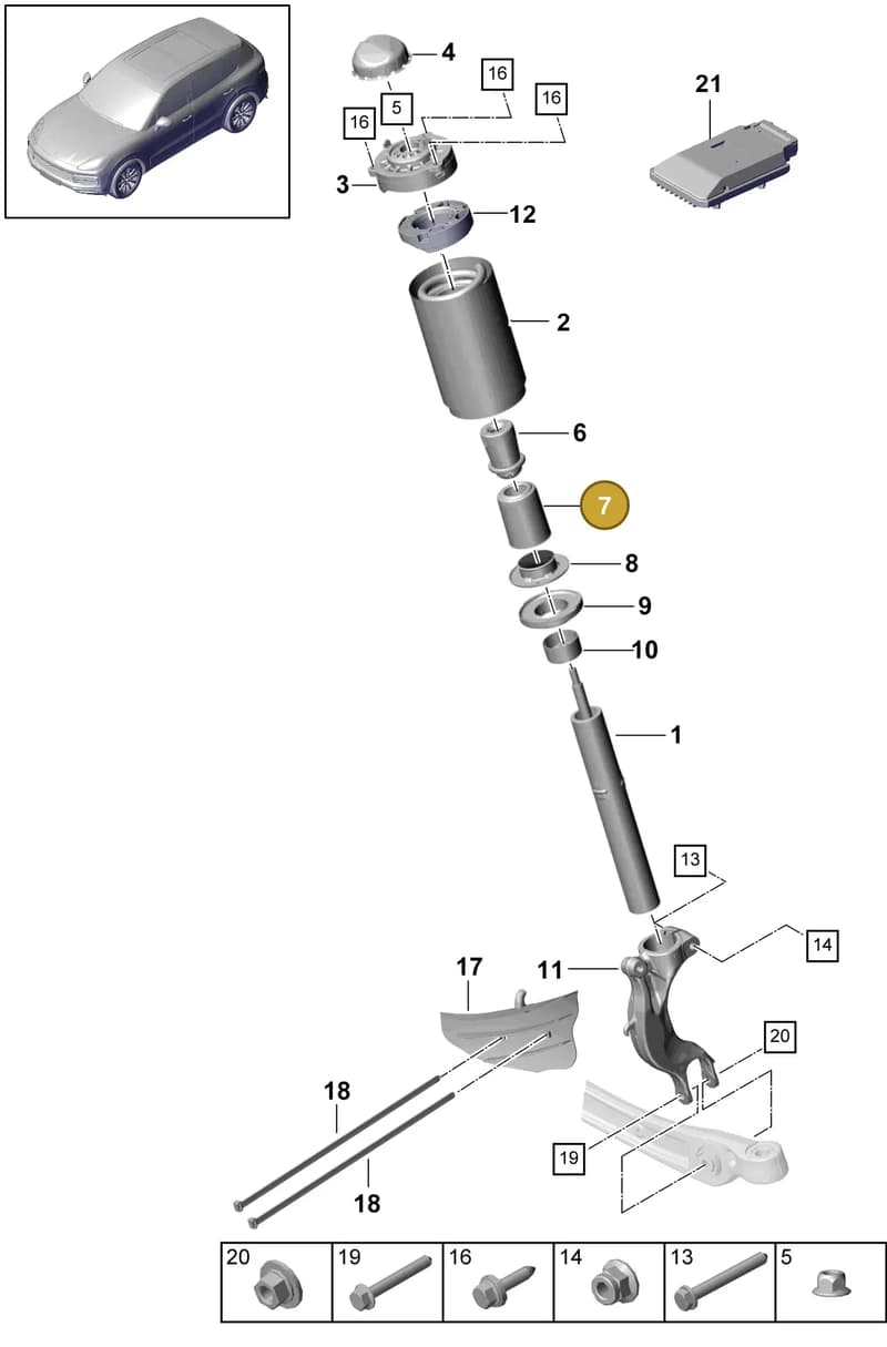 PAB41213700 — Porsche Cayenne (2017-2023) diagram p51402000, position 7