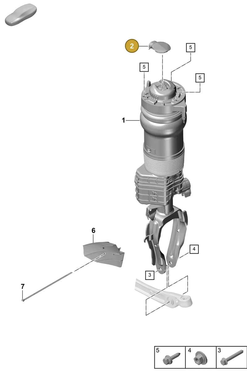 PAB412376 — Porsche Cayenne Coupe (2023-2023) diagram p60402000, position 2