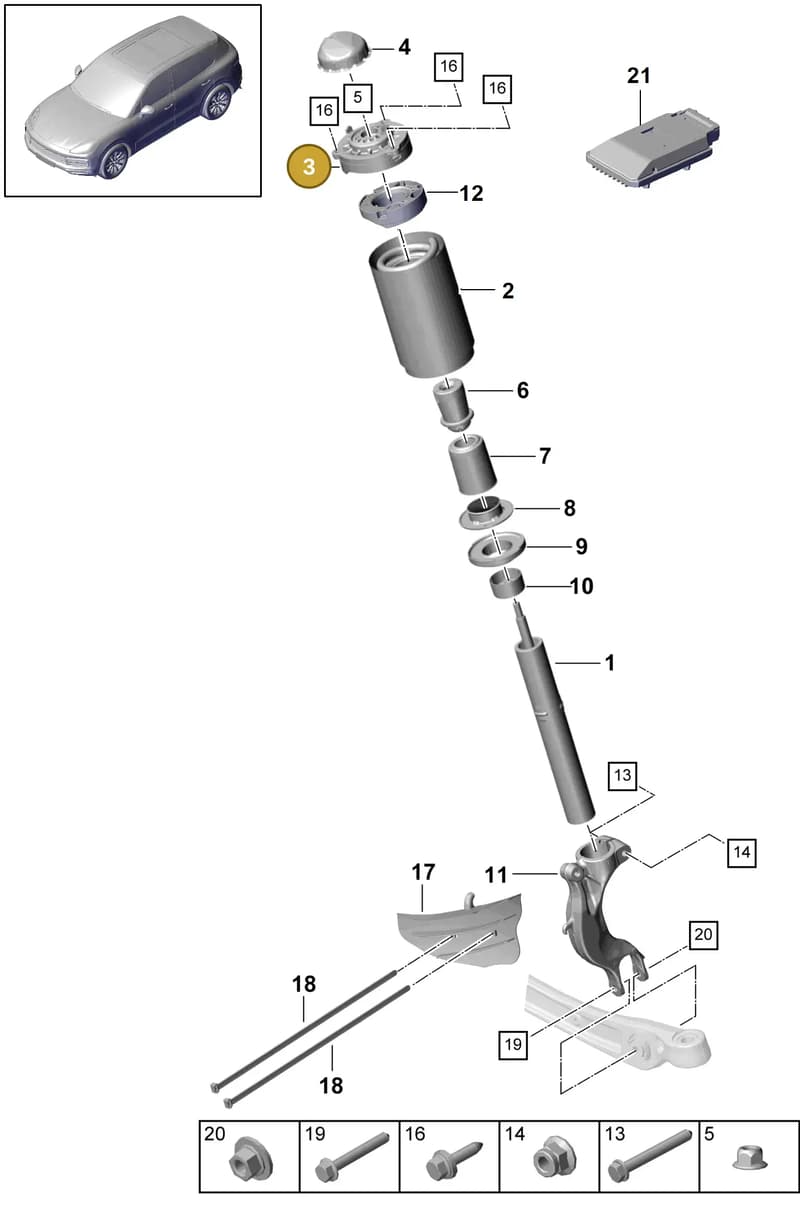PAB41237700 — Porsche Cayenne (2017-2023) diagram p51402000, position 3