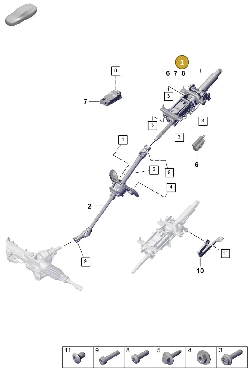 PAB419501B — Porsche Cayenne Coupe (2023-2023) diagram p60403300, position 1