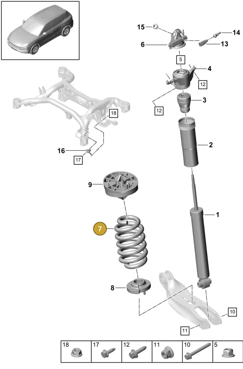 PAB511115AA504 — Porsche Cayenne (2017-2023) diagram p51502000, position 7