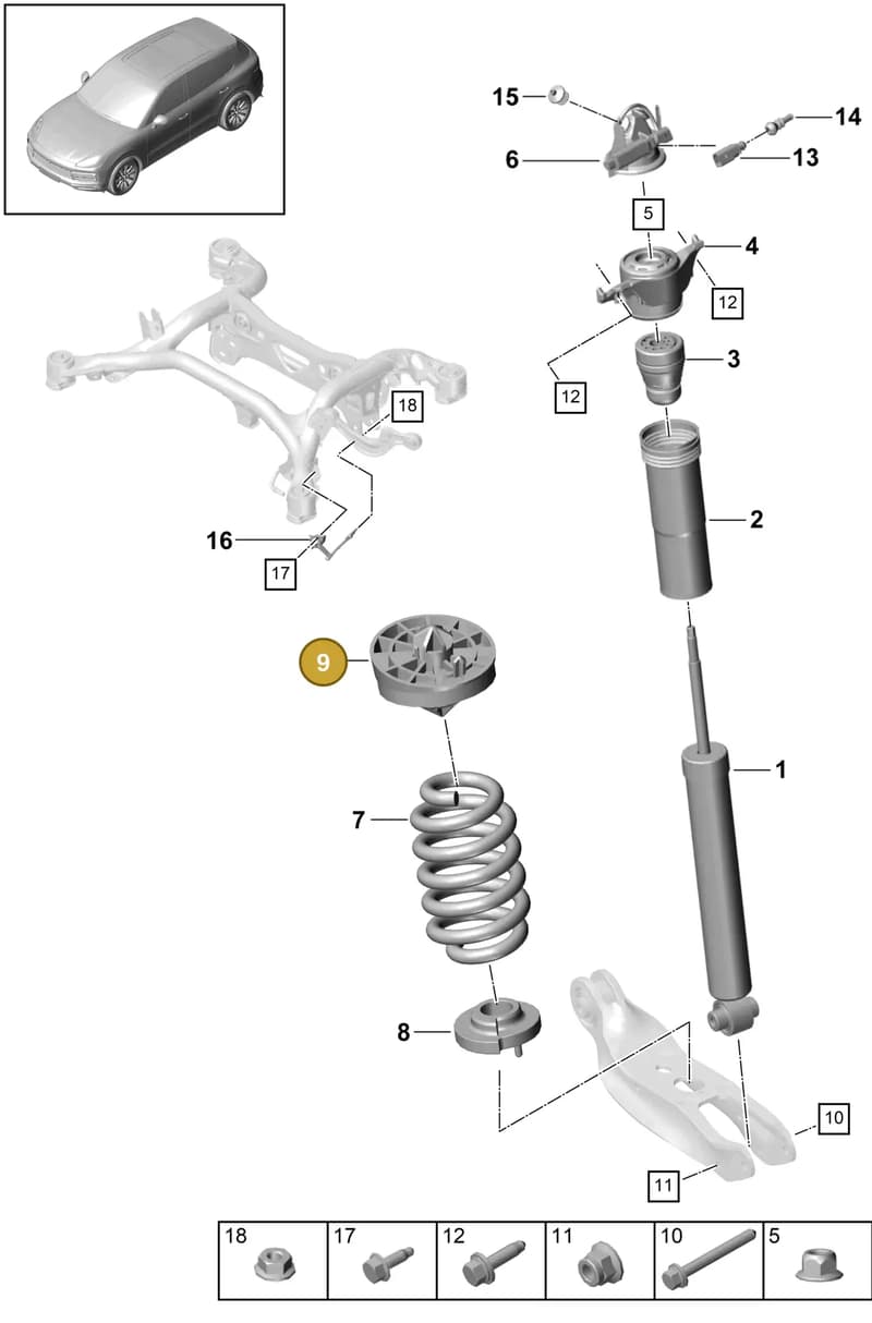 PAB512149 — Porsche Cayenne (2017-2023) diagram p51502000, position 9