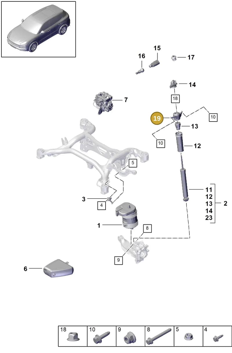 PAB513353C — Porsche Cayenne (2017-2023) diagram p51502010, position 19