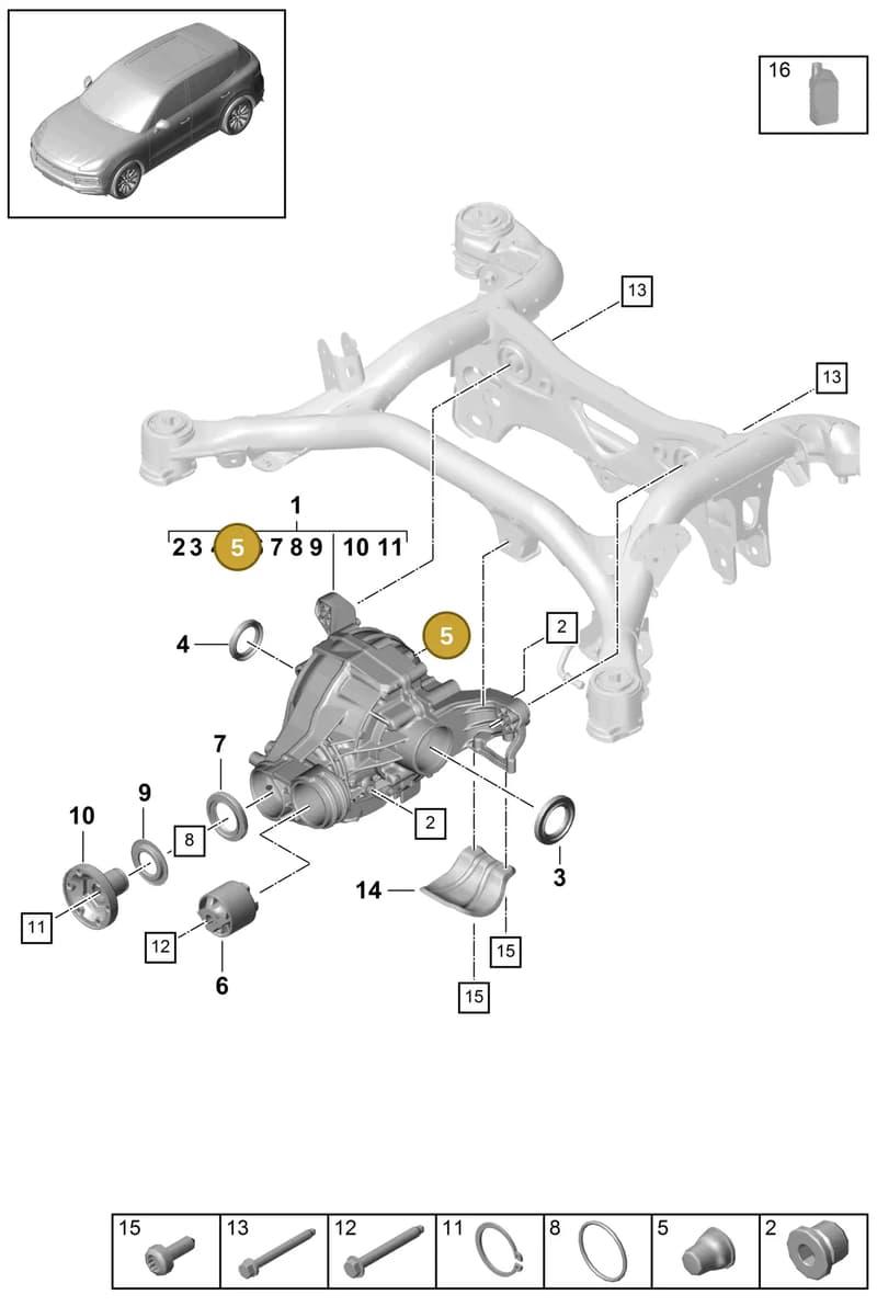 PAB52509310 — Porsche Cayenne (2017-2023) diagram p51305020, position 5