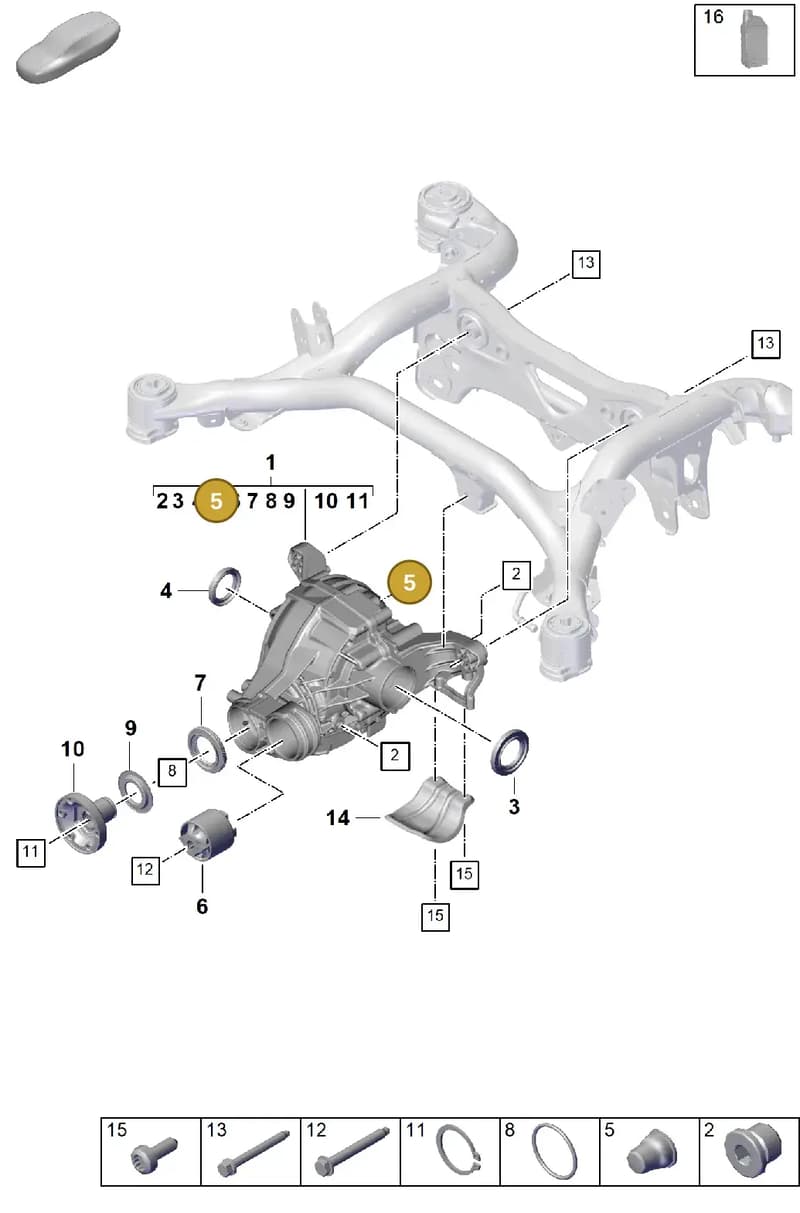 PAB52509310 — Porsche Cayenne Coupe (2023-2023) diagram p60305000, position 5