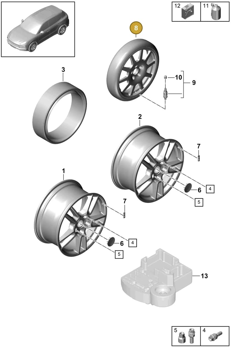 PAB60101000 — Porsche Cayenne (2017-2023) diagram p51601000, position 8
