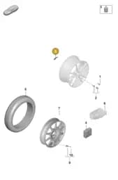 PAB601181A Porsche Balancer Weight (Self-Adhesive)