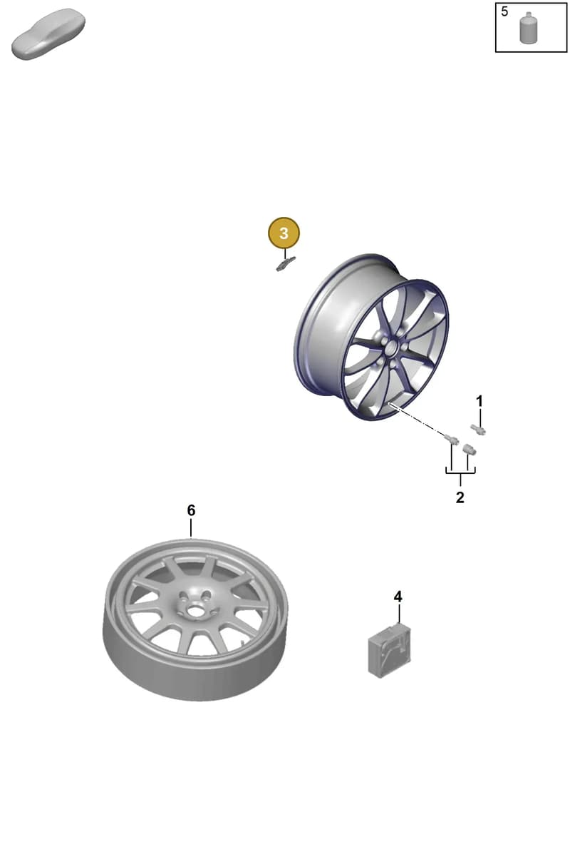 PAB601186 — Porsche Boxster Spyder (2019-2020) diagram p55601030, position 3