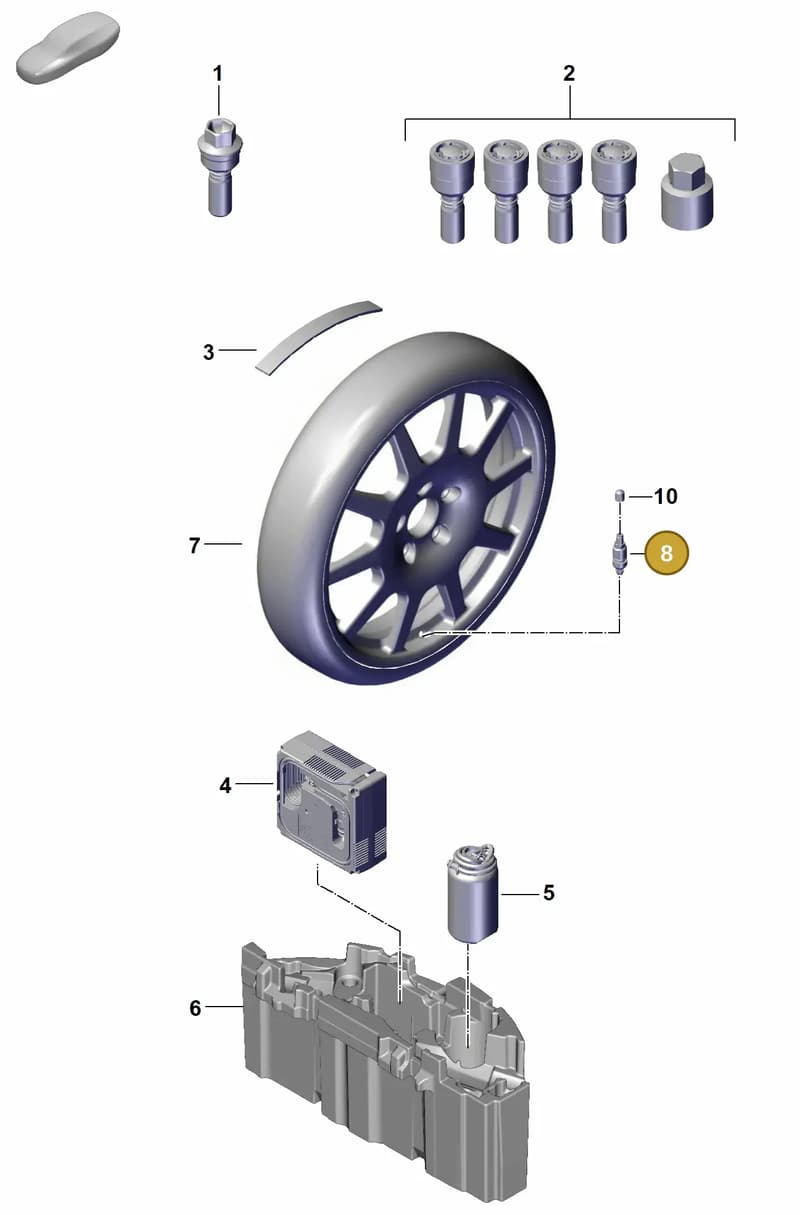 PAB60136100 — Porsche Cayenne Coupe (2023-2023) diagram p60601300, position 8