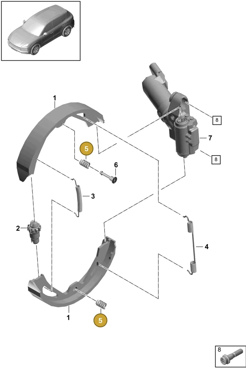 PAB60958300 — Porsche Cayenne (2017-2023) diagram p51603050, position 5