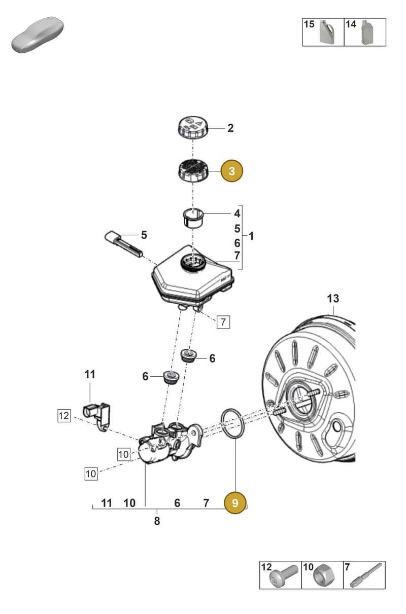 PAB611243 — Porsche Panamera (2020-2023) diagram p58604000, position 3+9