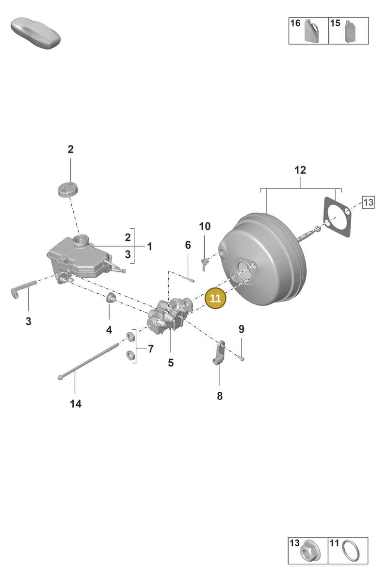 PAB611243 — Porsche 911 (2021-2022) diagram p59604000, position 11