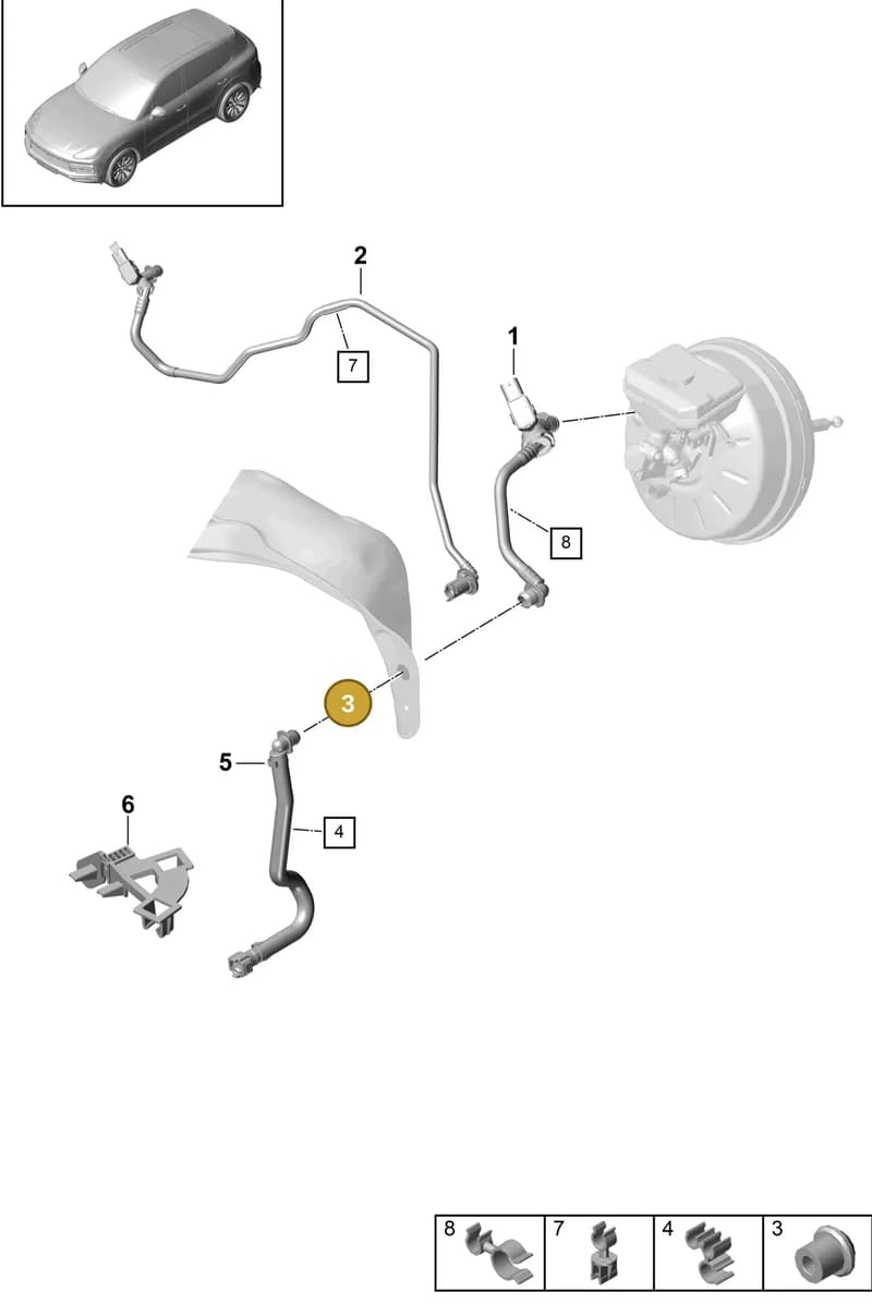 PAB61174300 — Porsche Cayenne (2017-2023) diagram p51604050, position 3